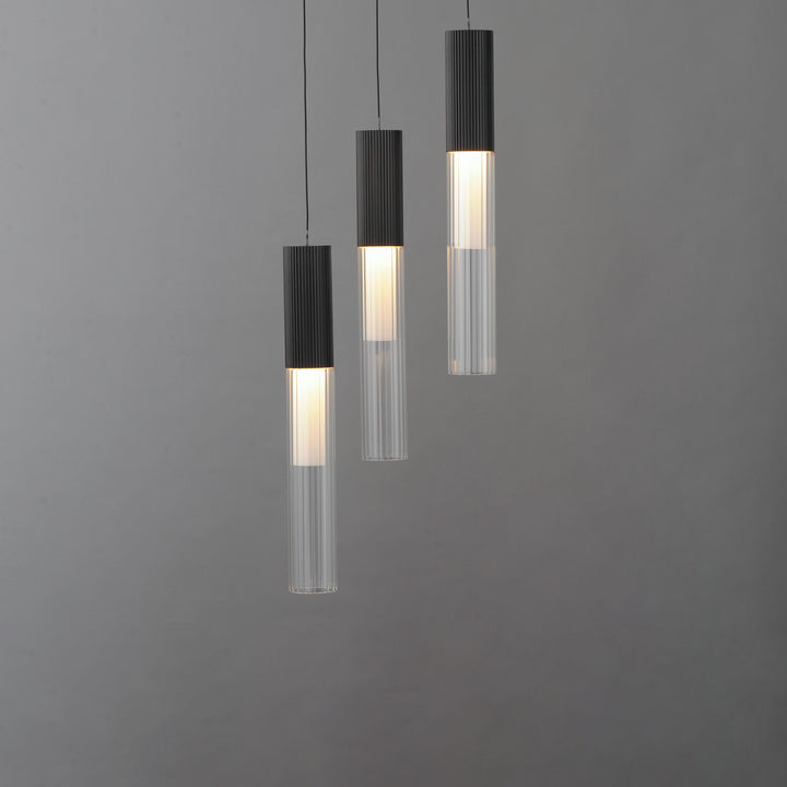 Reeds 3-Light LED Pendant by ET2 Lighting, styled view 1