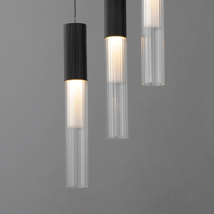 Reeds 3-Light LED Pendant by ET2 Lighting, styled view 3