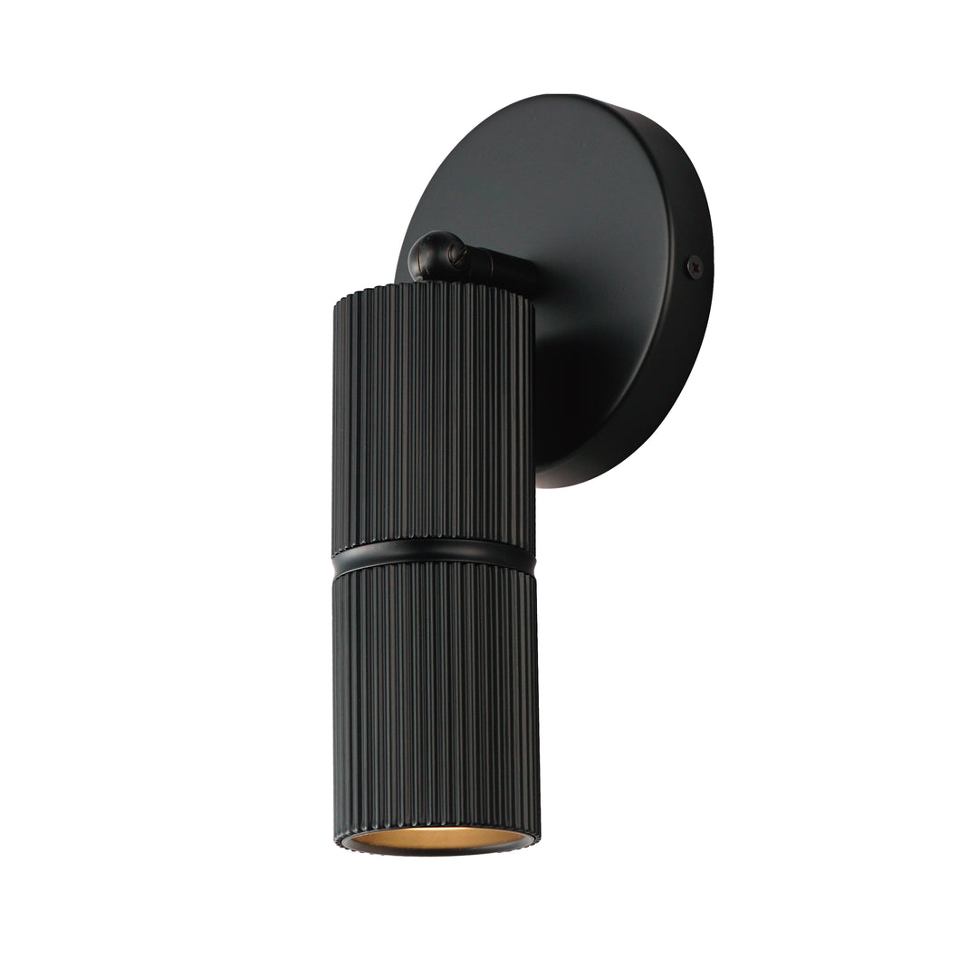 Reeds LED Spot Light by ET2 Lighting in Black, front view