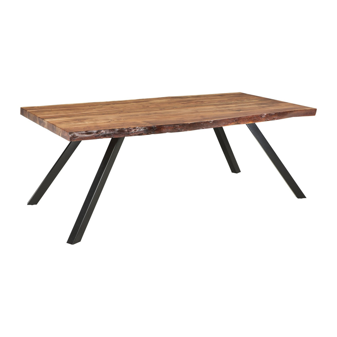 Reese Live Edge Dining Table by Modus in Natural Acacia — product view on a white background