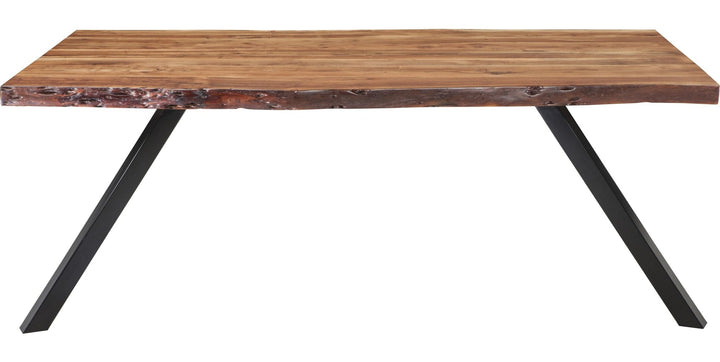 Reese Live Edge Dining Table in Natural Acacia — product view on a white background