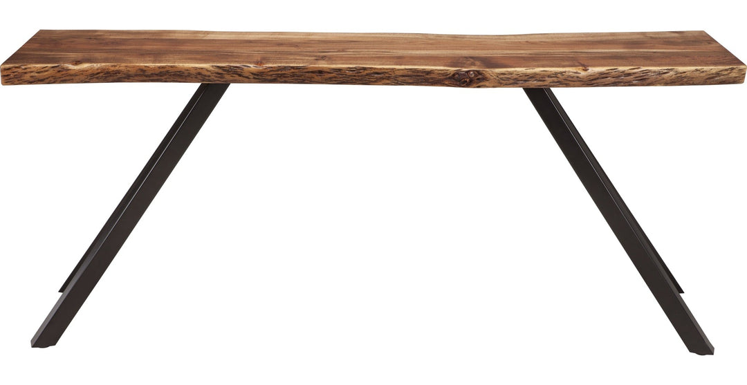 Reese Live Edge Solid Wood Console Table in Natural Acacia — product view on a white background