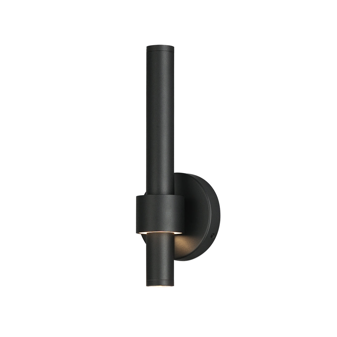 Reveal 14" LED Outdoor Wall Sconce by ET2 Lighting in Black, front view