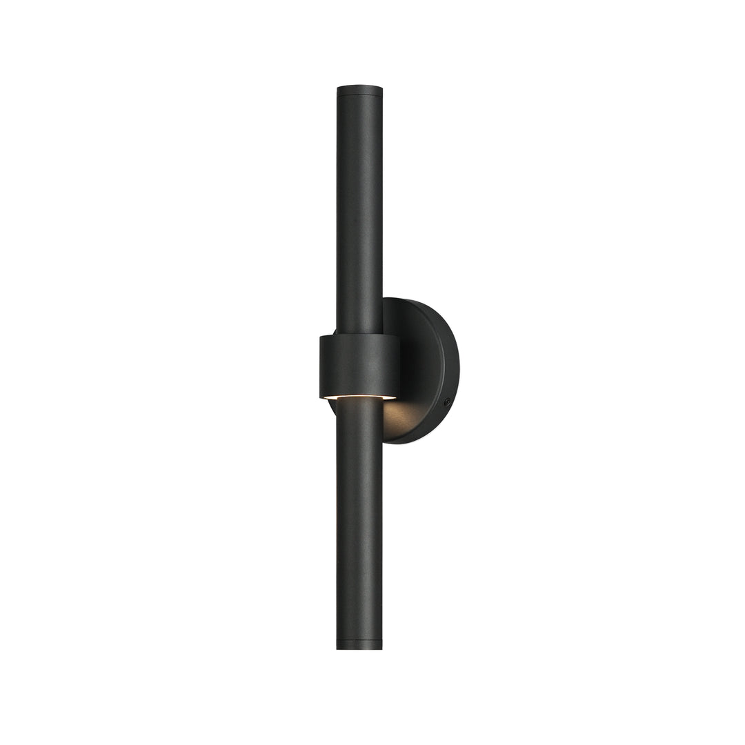 Reveal 20" LED Outdoor Wall Sconce by ET2 Lighting in Black, front view