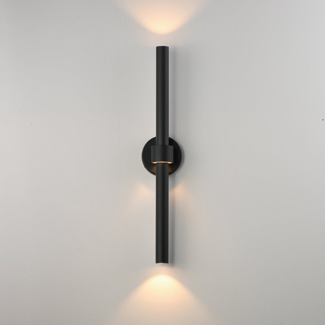 Reveal 28" LED Outdoor Wall Sconce by ET2 Lighting, styled view 2