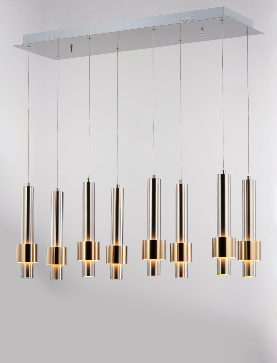 Reveal 8-Light LED Pendant by ET2 Lighting, styled view 6