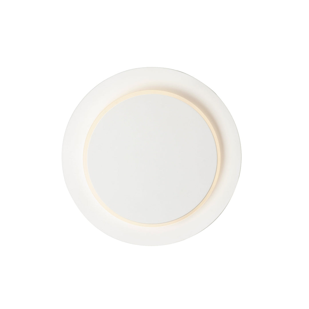 Revolver LED Flush Mount / Wall Sconce by ET2 Lighting in Matte White, front view
