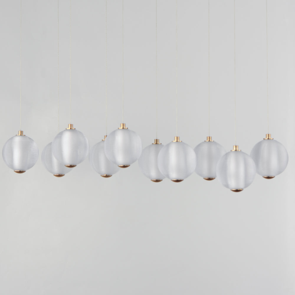 Rhythm 10-Light LED Pendant by ET2 Lighting, styled view 1