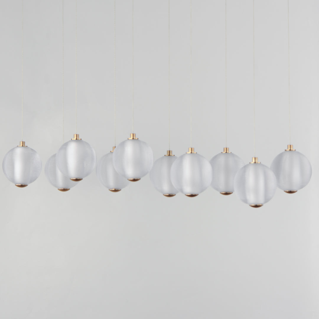 Rhythm 10-Light LED Pendant by ET2 Lighting, styled view 1