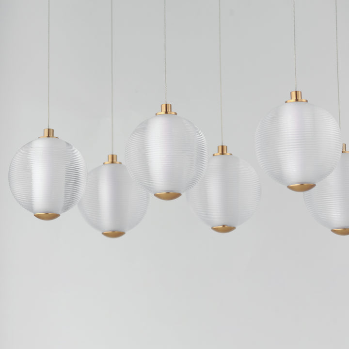 Rhythm 10-Light LED Pendant by ET2 Lighting, styled view 2