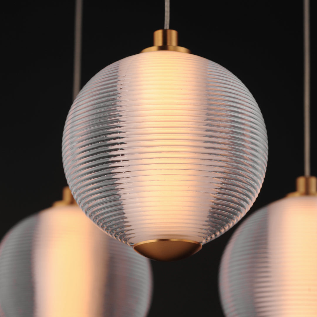 Rhythm 10-Light LED Pendant by ET2 Lighting, styled view 4