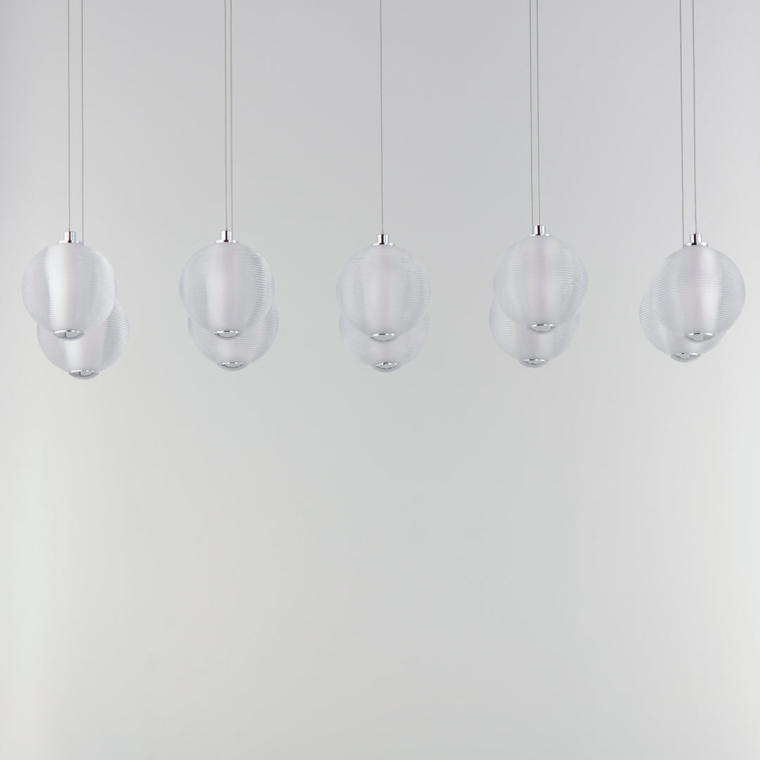 Rhythm 10-Light LED Pendant by ET2 Lighting, styled view 5