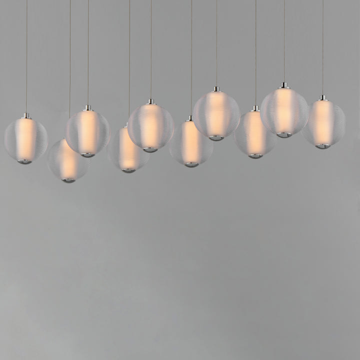 Rhythm 10-Light LED Pendant by ET2 Lighting, styled view 6