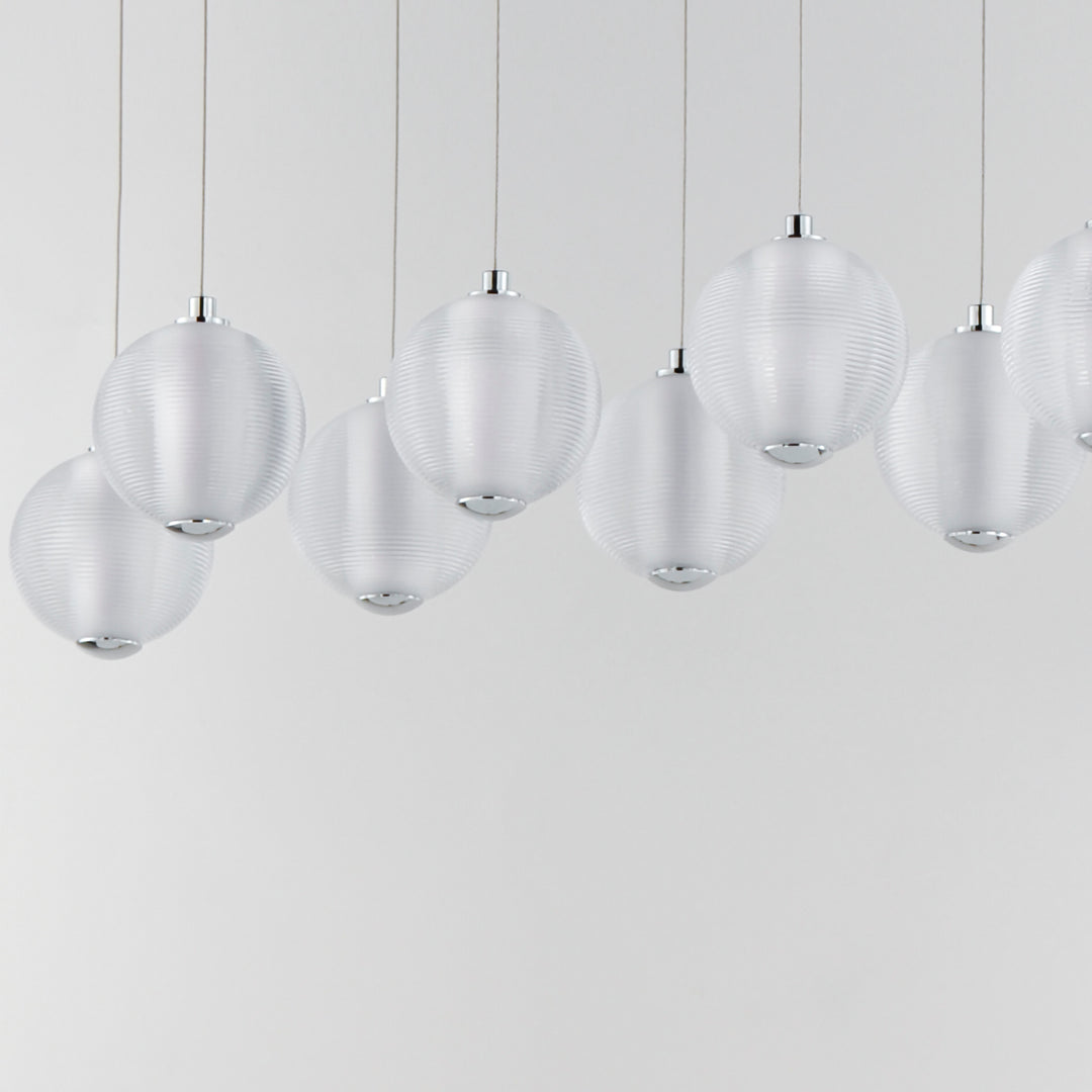 Rhythm 10-Light LED Pendant by ET2 Lighting, styled view 7