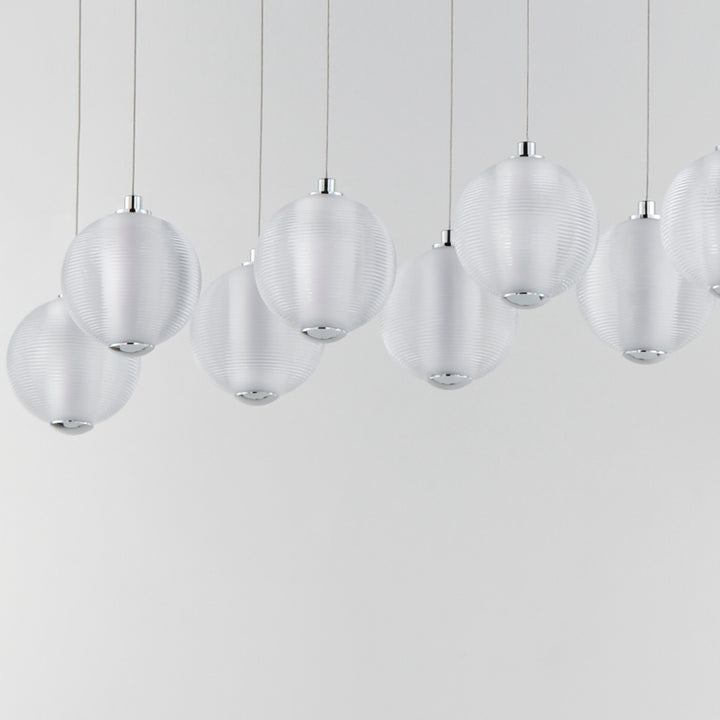 Rhythm 10-Light LED Pendant by ET2 Lighting, styled view 7