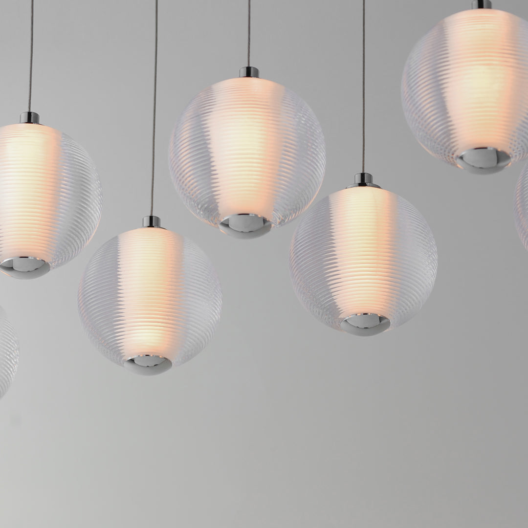 Rhythm 10-Light LED Pendant by ET2 Lighting, styled view 8