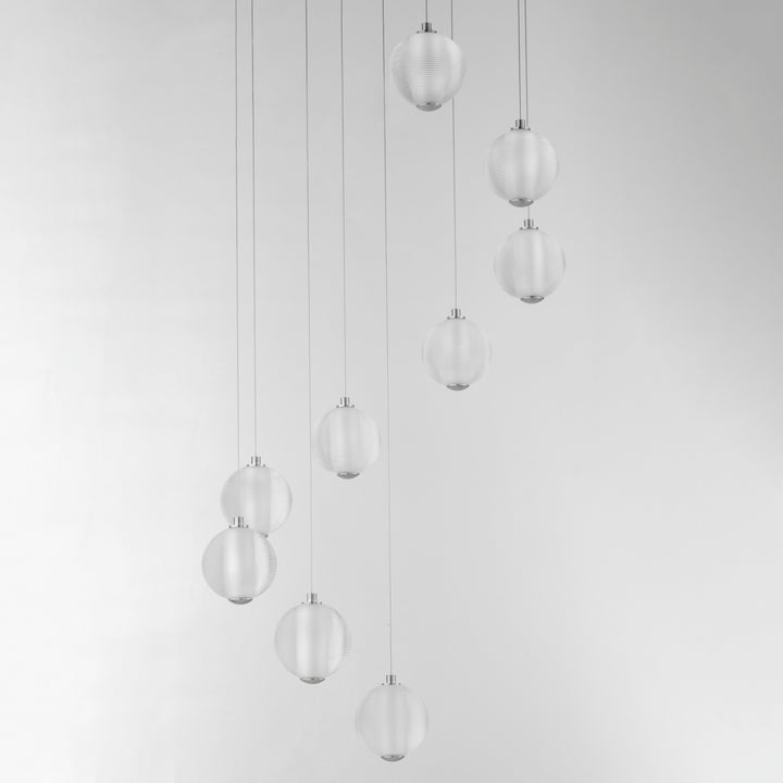 Rhythm 9-Light LED Pendant by ET2 Lighting, styled view 5