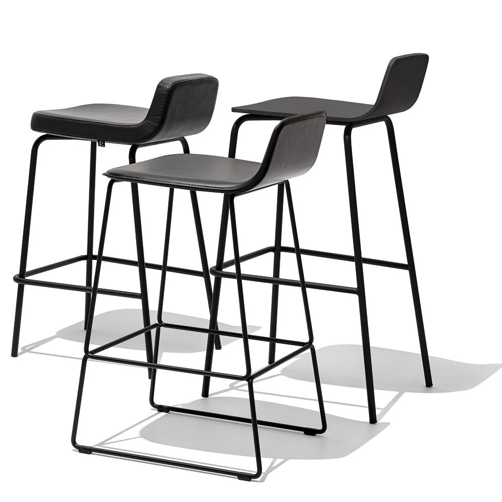 Riley Metal Sled-Base Counter Stool by Connubia in a styled interior