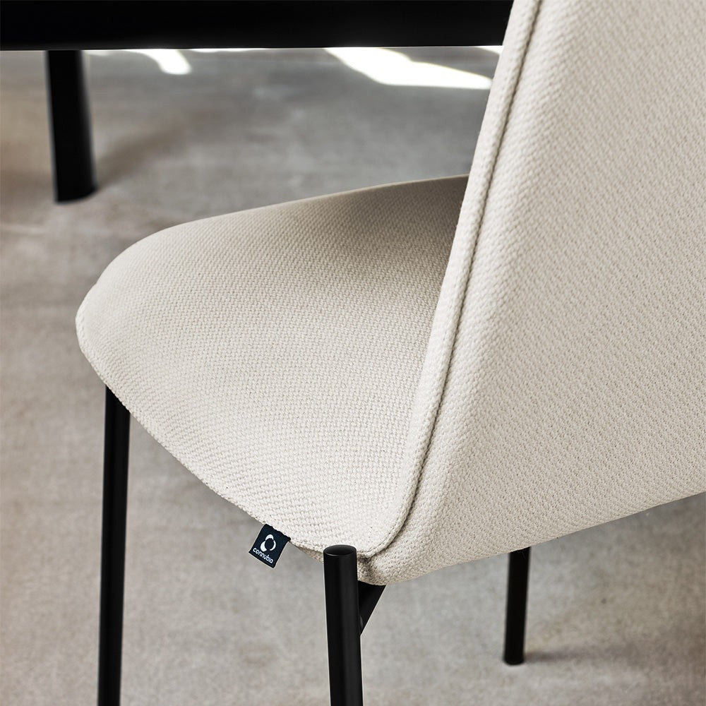 Riley Metal Upholstered Dining Chair by Connubia detail view