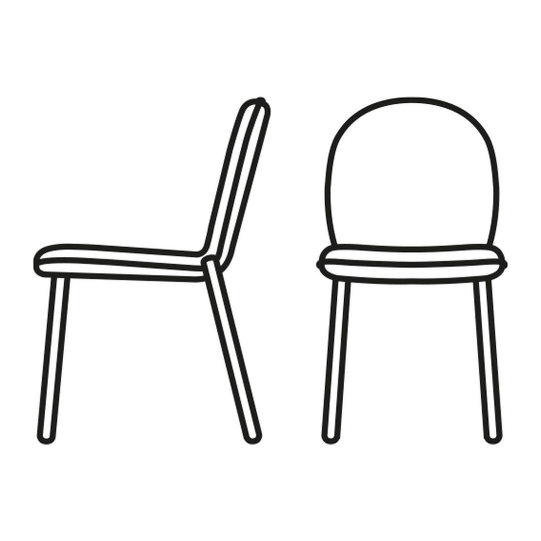Riley Mid Dining Chair by Connubia, white background