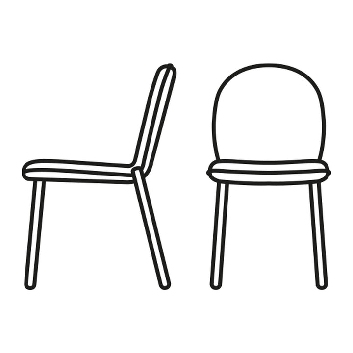 Riley Mid Dining Chair by Connubia, white background