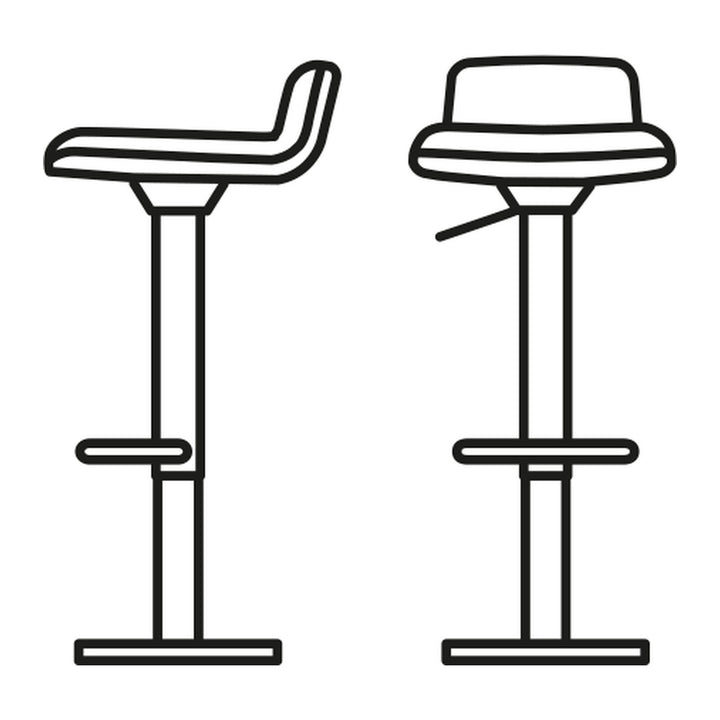 Riley Soft Adjustable Stool by Connubia finish option, white background