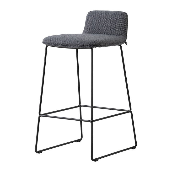 Riley Soft Sled-Base Counter Stool by Connubia, white background