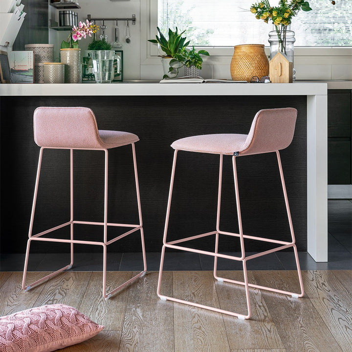 Riley Soft Sled-Base Counter Stool by Connubia in a styled interior