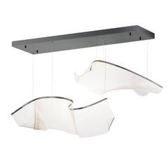 Rinkle Modular 2-Light LED Pendant by ET2 Lighting in Brushed Gunmetal finish