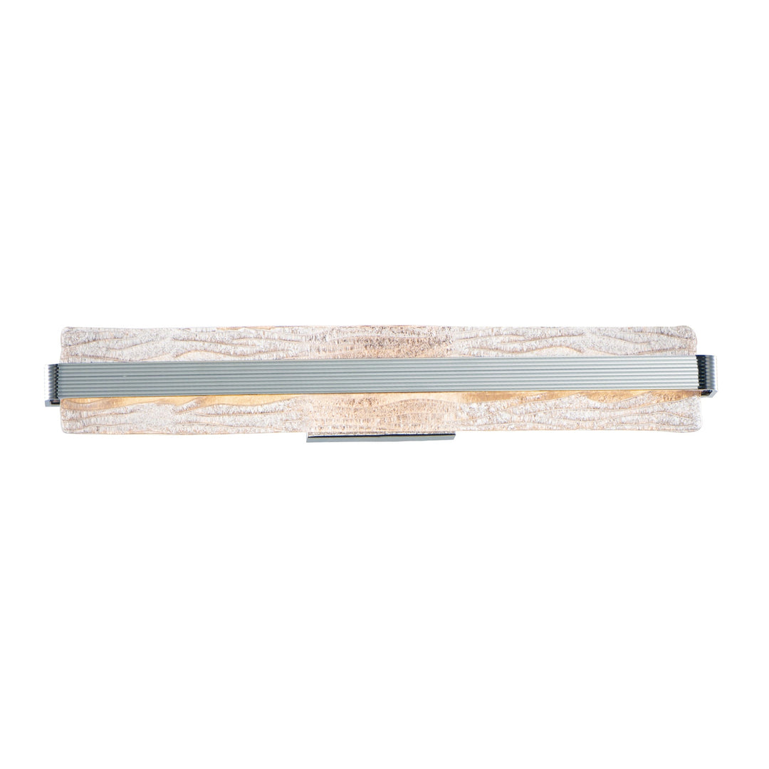 Ripple 30" LED Bath Vanity by ET2 Lighting in Polished Chrome, front view