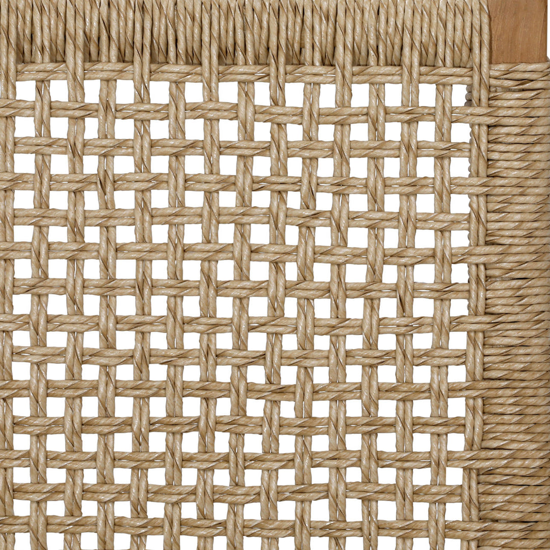 Faylen Woven Teak Outdoor Lounge Chair, detail 1 view