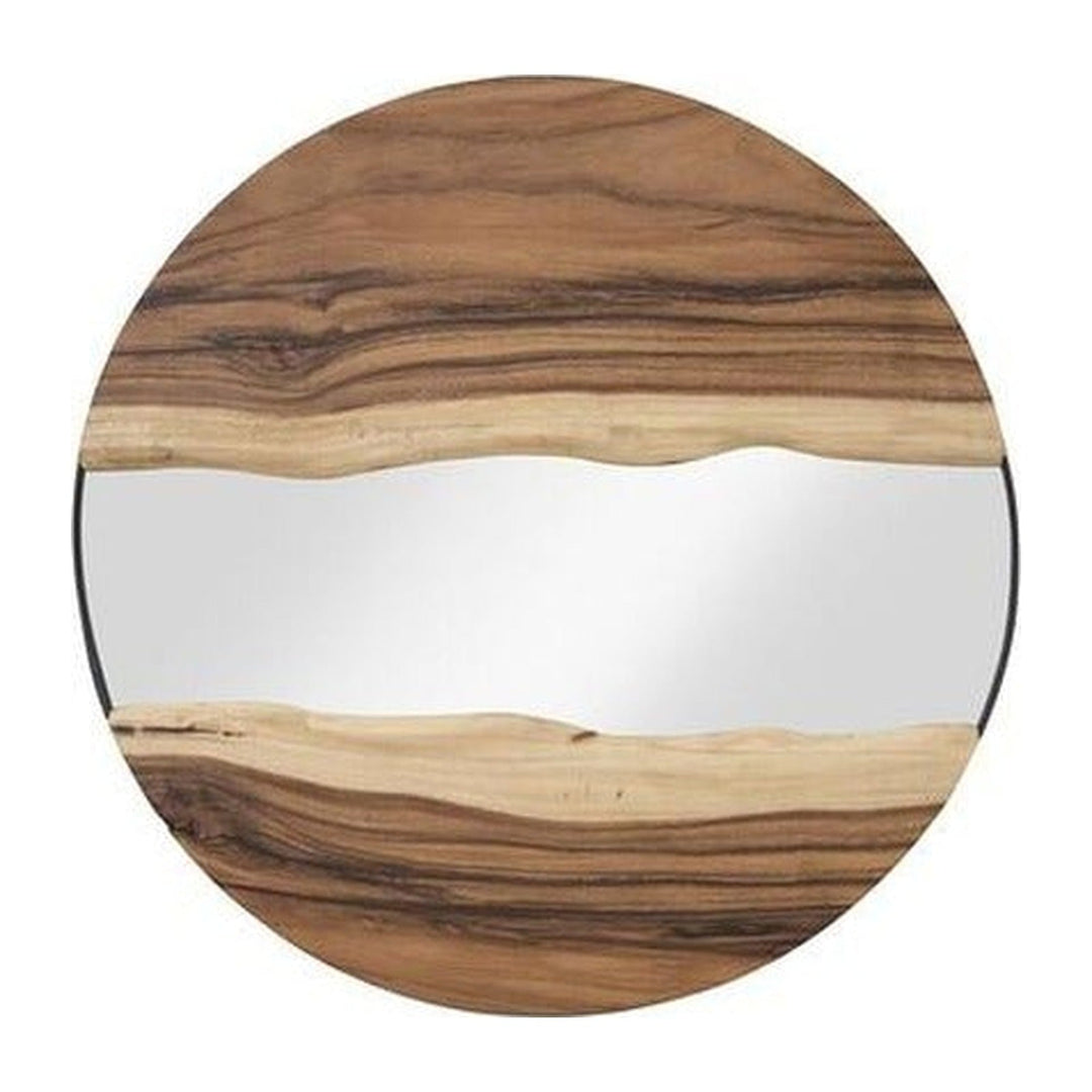 River Mirror, Natural, Round Phillips Collection