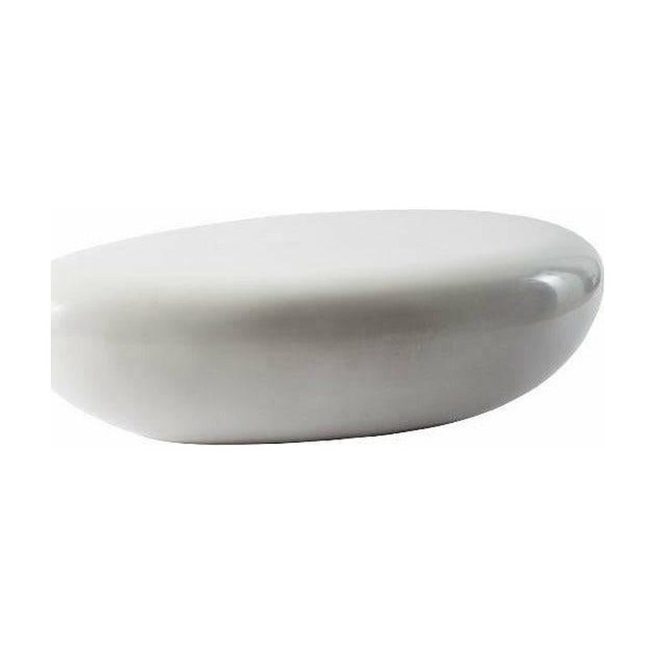 River Stone Coffee Table Gel Coat White Phillips Collection