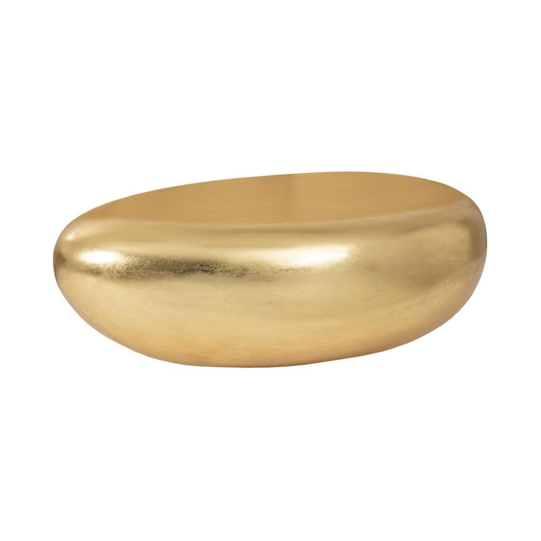 River Stone Coffee Table, Gold Leaf by Phillips Collection — centered product view