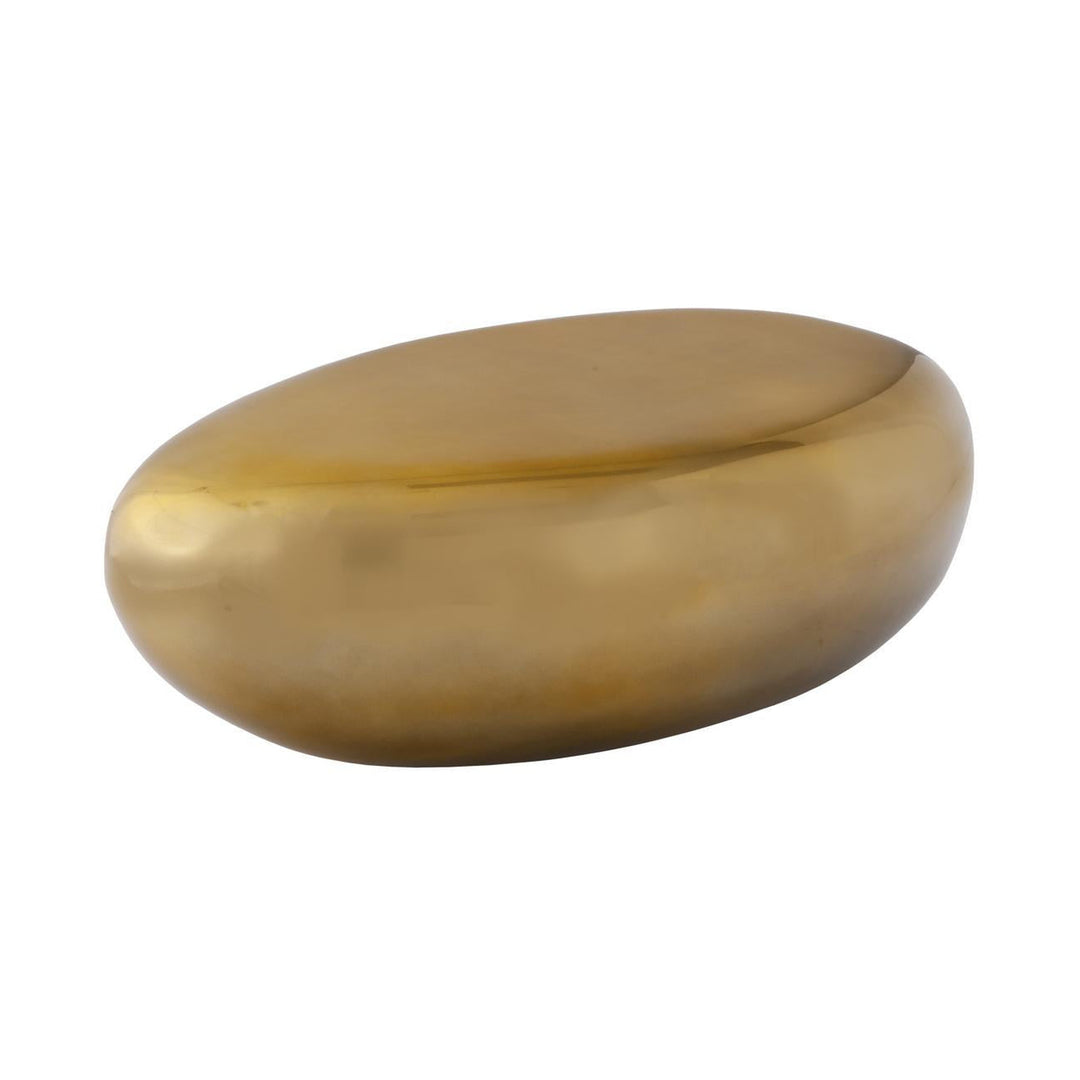 River Stone Coffee Table, Liquid Gold by Phillips Collection — centered product view