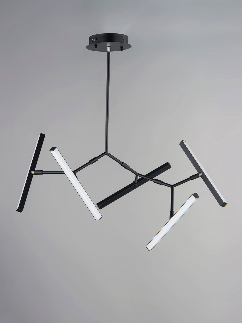 Robotica 5-Light LED Pendant by ET2 Lighting, styled view 1