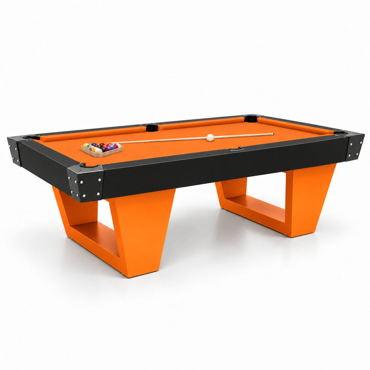 Rocco pool table - Tangerine &amp; Black 