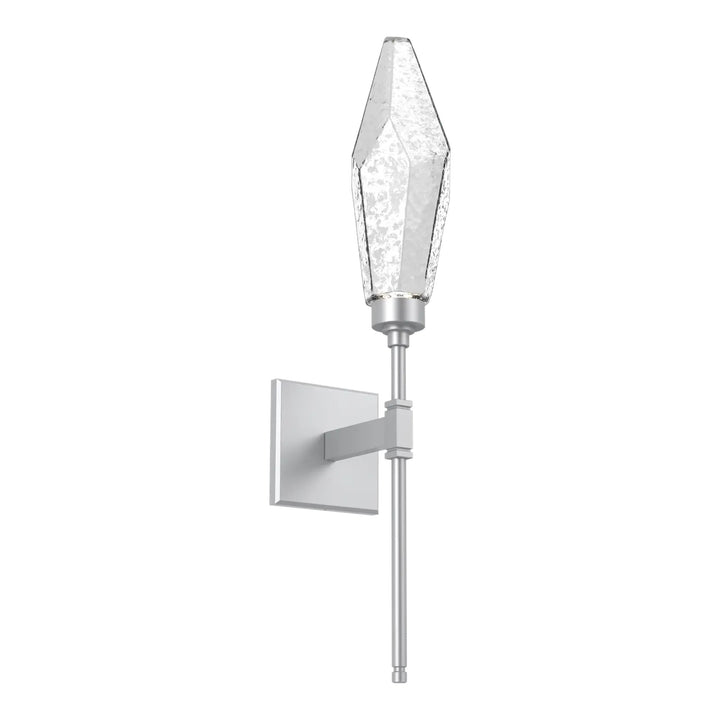 Rock Crystal Belvedere Sconce by Hammerton Studio in Classic Silver