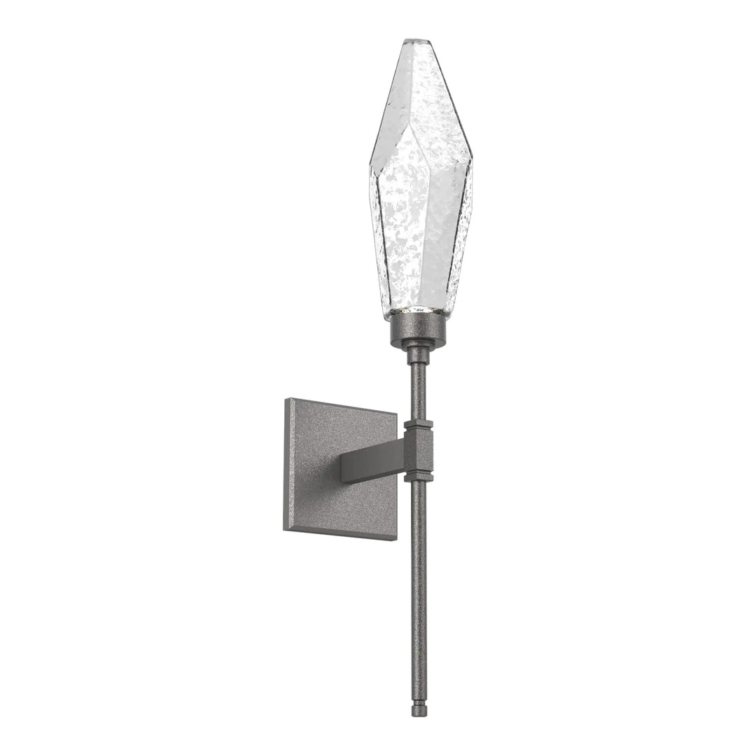 Rock Crystal Belvedere Sconce by Hammerton Studio in Graphite
