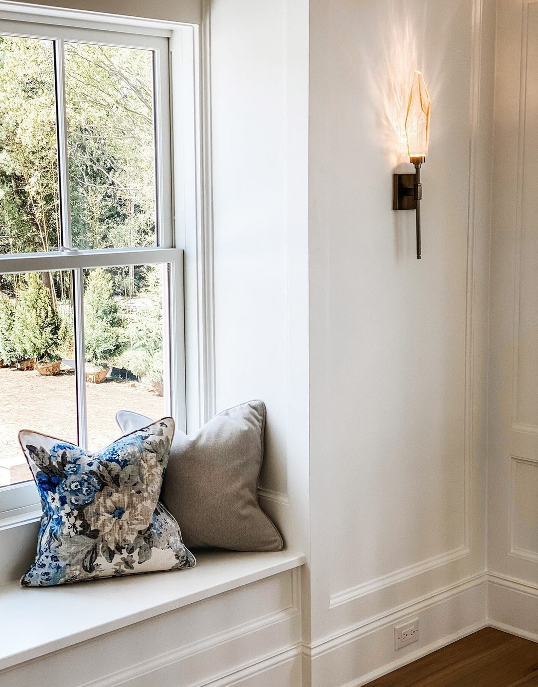 Rock Crystal Belvedere Sconce by Hammerton Studio in a styled interior