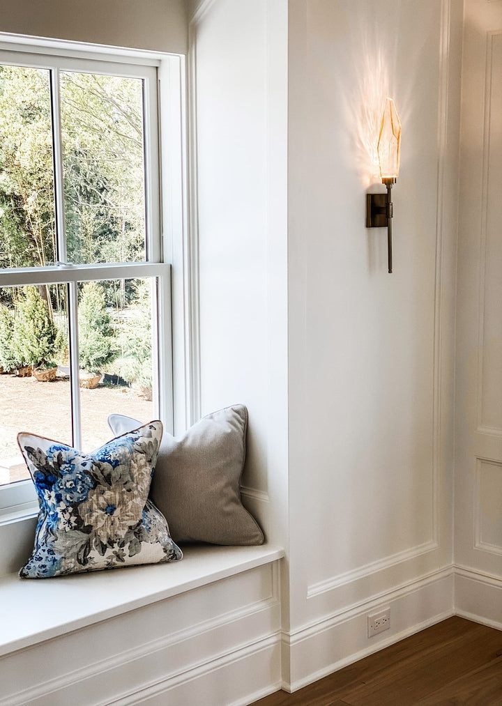 Rock Crystal Belvedere Sconce by Hammerton Studio in a styled interior