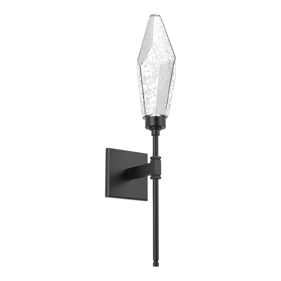 Rock Crystal Belvedere Sconce by Hammerton Studio in Matte Black