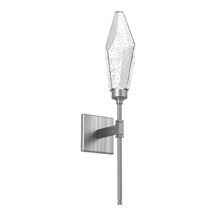 Rock Crystal Belvedere Sconce by Hammerton Studio in Satin Nickel
