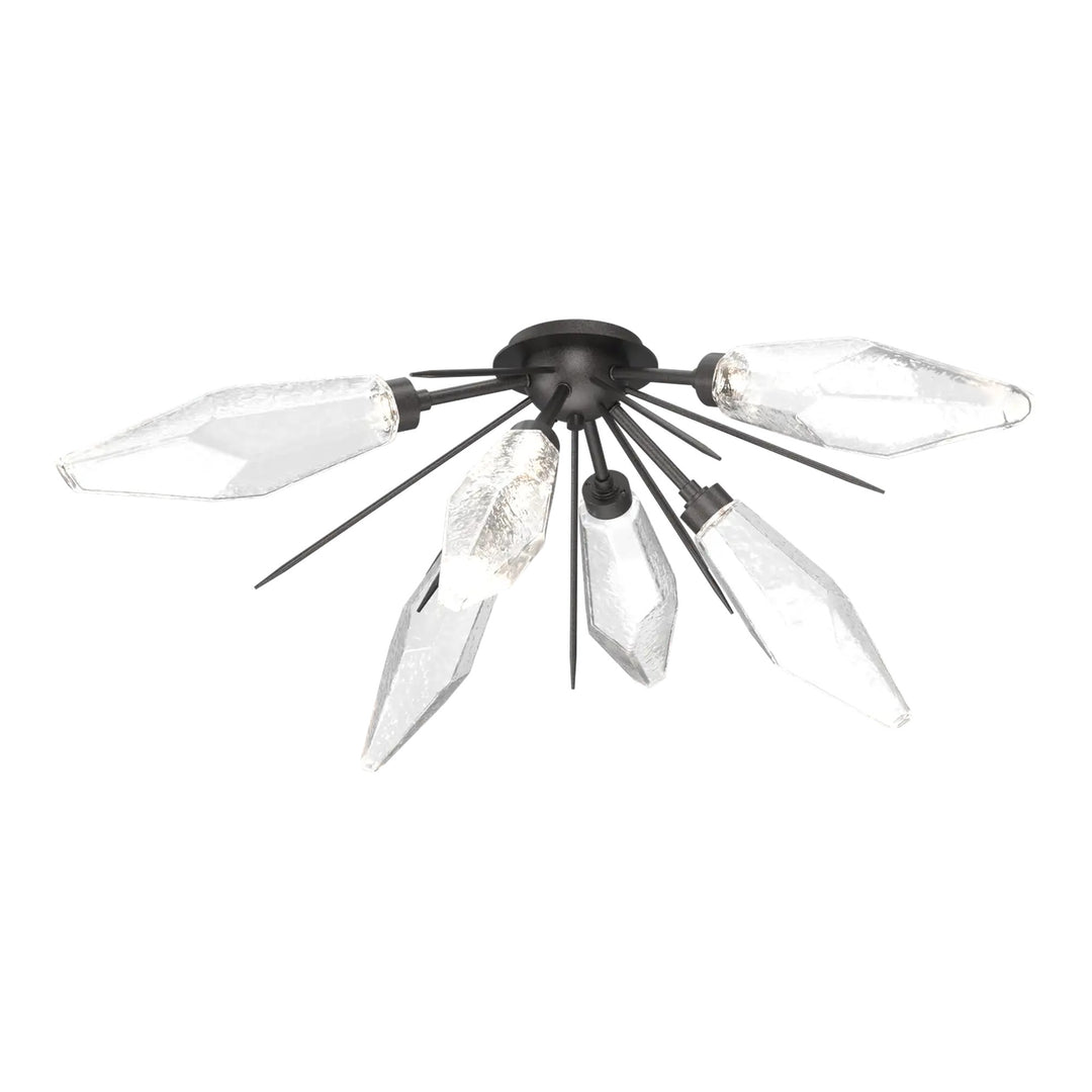 Rock Crystal Half Starburst Flush Mount by Hammerton Studio in Graphite