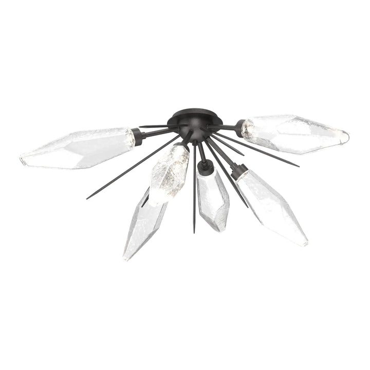 Rock Crystal Half Starburst Flush Mount by Hammerton Studio in Graphite