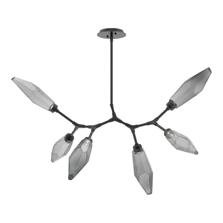 Rock Crystal Modern Branch Chandelier by Hammerton Studio, 6 Lights