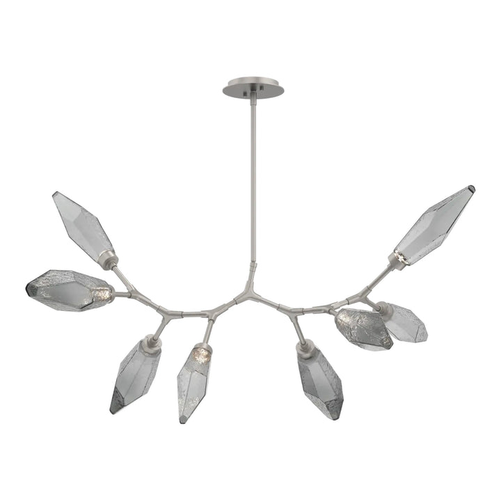 Rock Crystal Modern Branch Chandelier by Hammerton Studio in Beige Silver