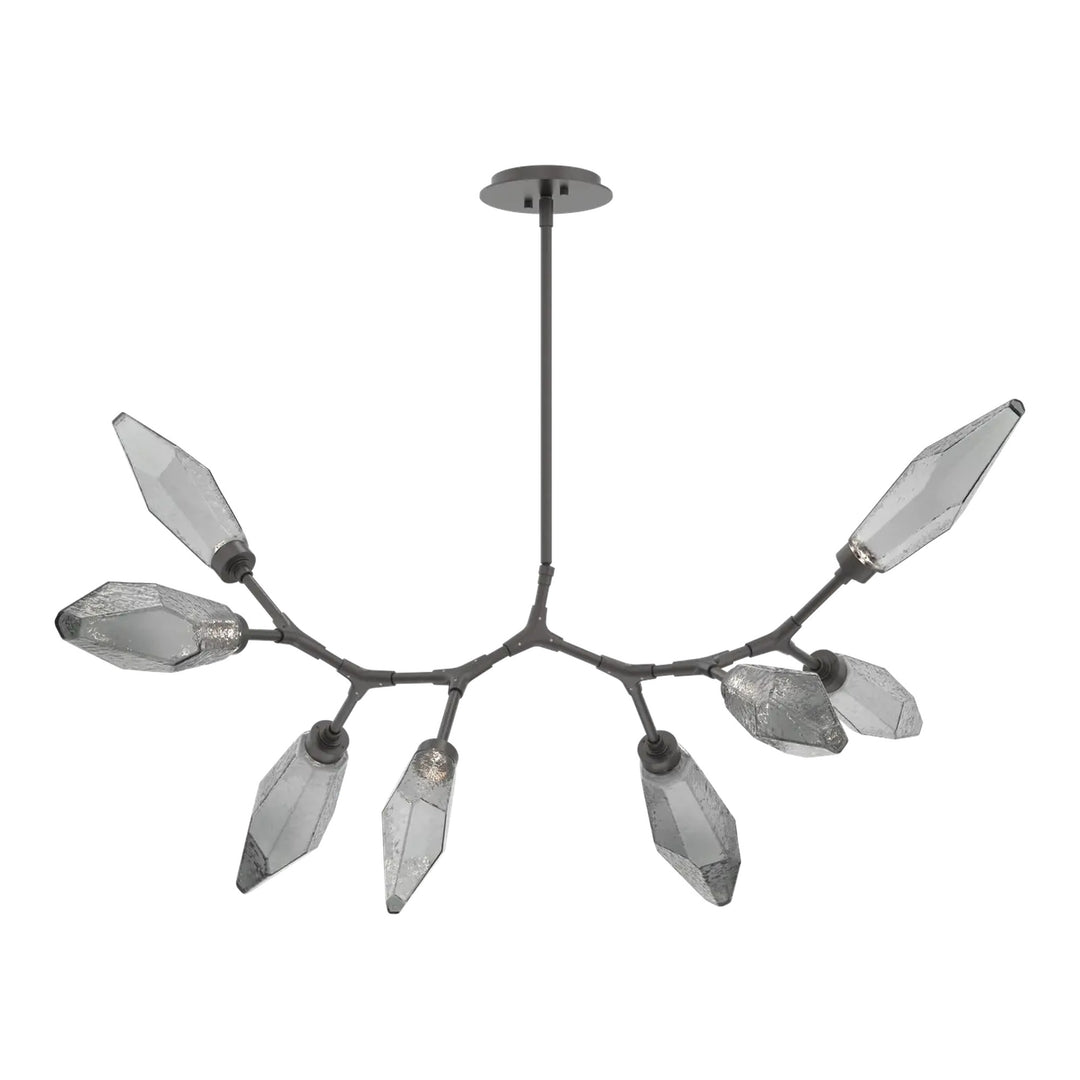 Rock Crystal Modern Branch Chandelier by Hammerton Studio in Graphite