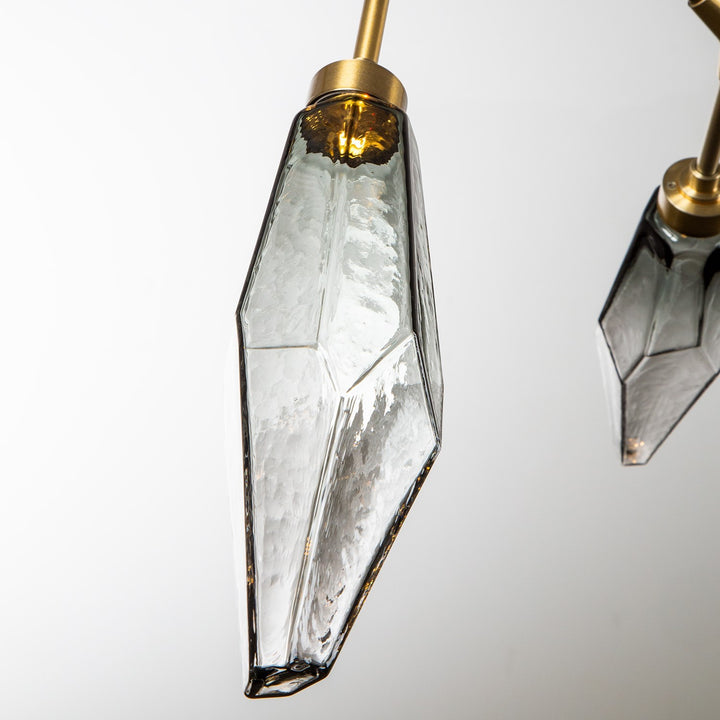 Rock Crystal Modern Branch Chandelier by Hammerton Studio in a styled interior