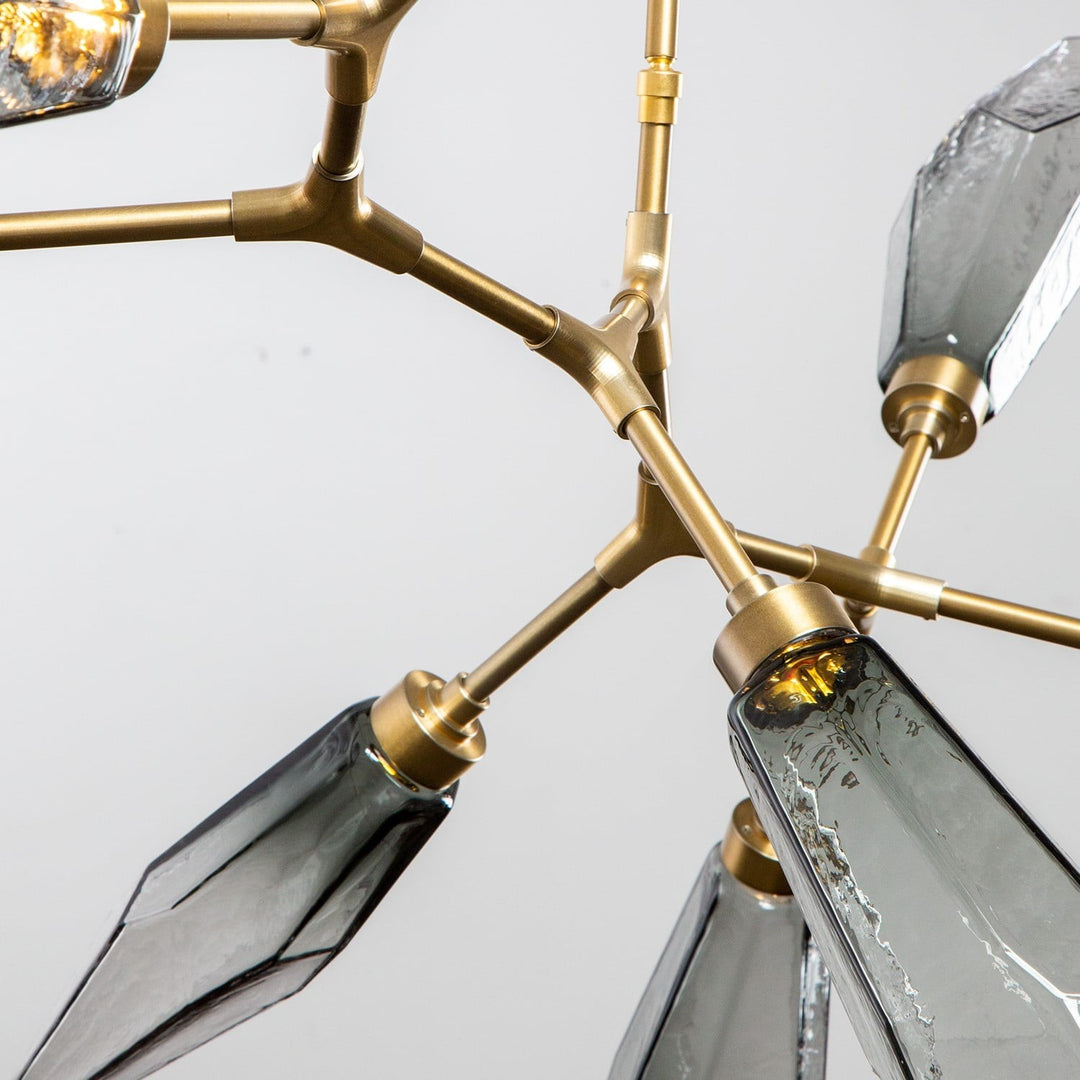Rock Crystal Modern Branch Chandelier – Quick Ship by Hammerton Studio in a styled interior